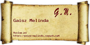 Gaisz Melinda névjegykártya