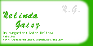 melinda gaisz business card